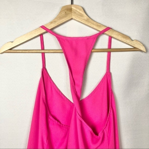 Caramela Hot Pink Twist Racerback Tank Top S - Picture 5 of 6